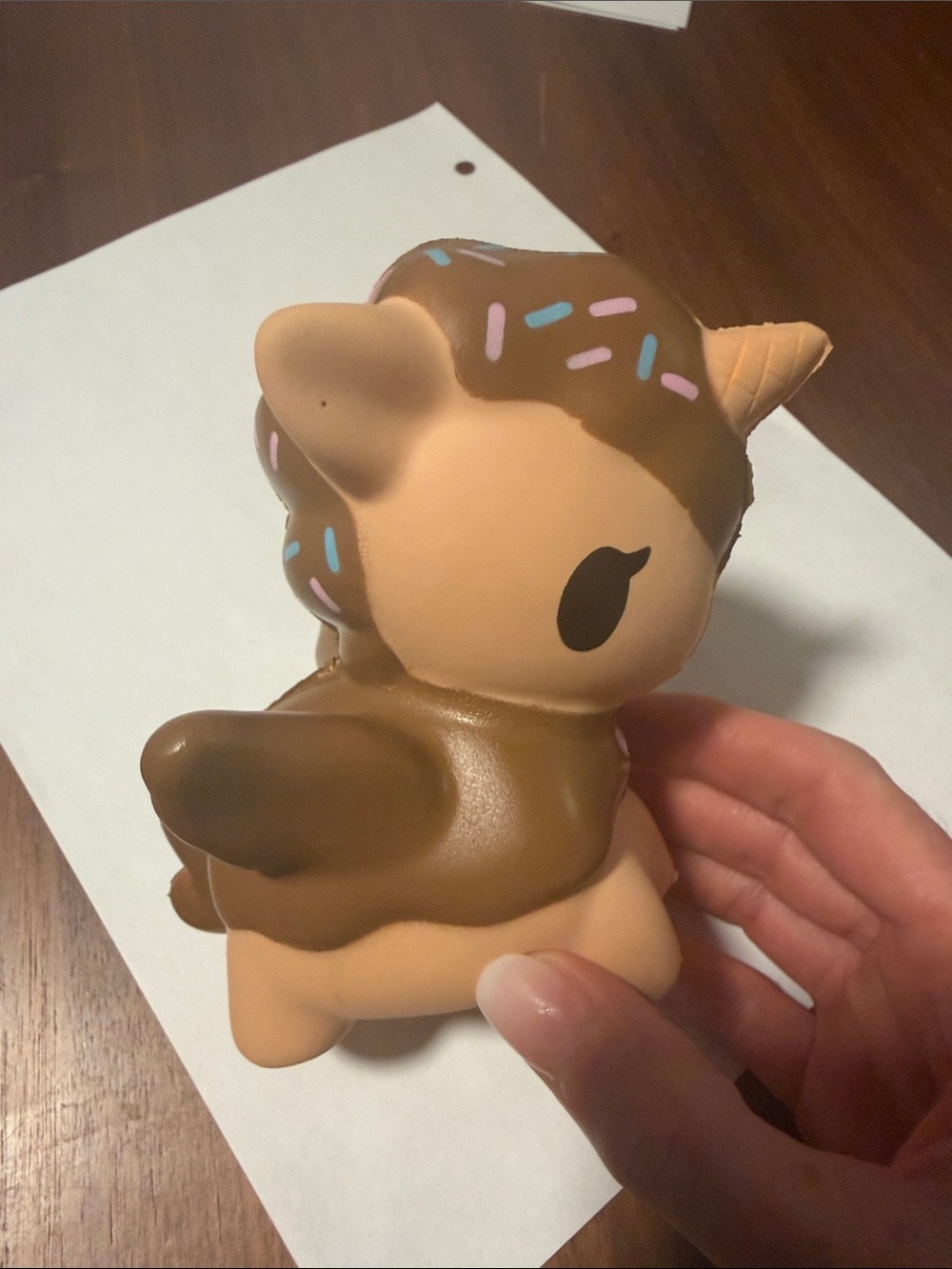 tokidoki Chocolate Brown Unicorn Squishy with Colorful Sprinkles